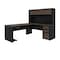 Bestar Connexion L-Shaped Workstation with hutch, Antigua/Black 93859-000052 - alternate 7